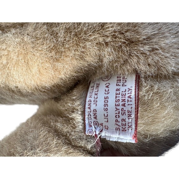 Woodland Hills Jockline American Cocker Spaniel Laying Dog Plush Stuffed Toy - Picture 11 of 15